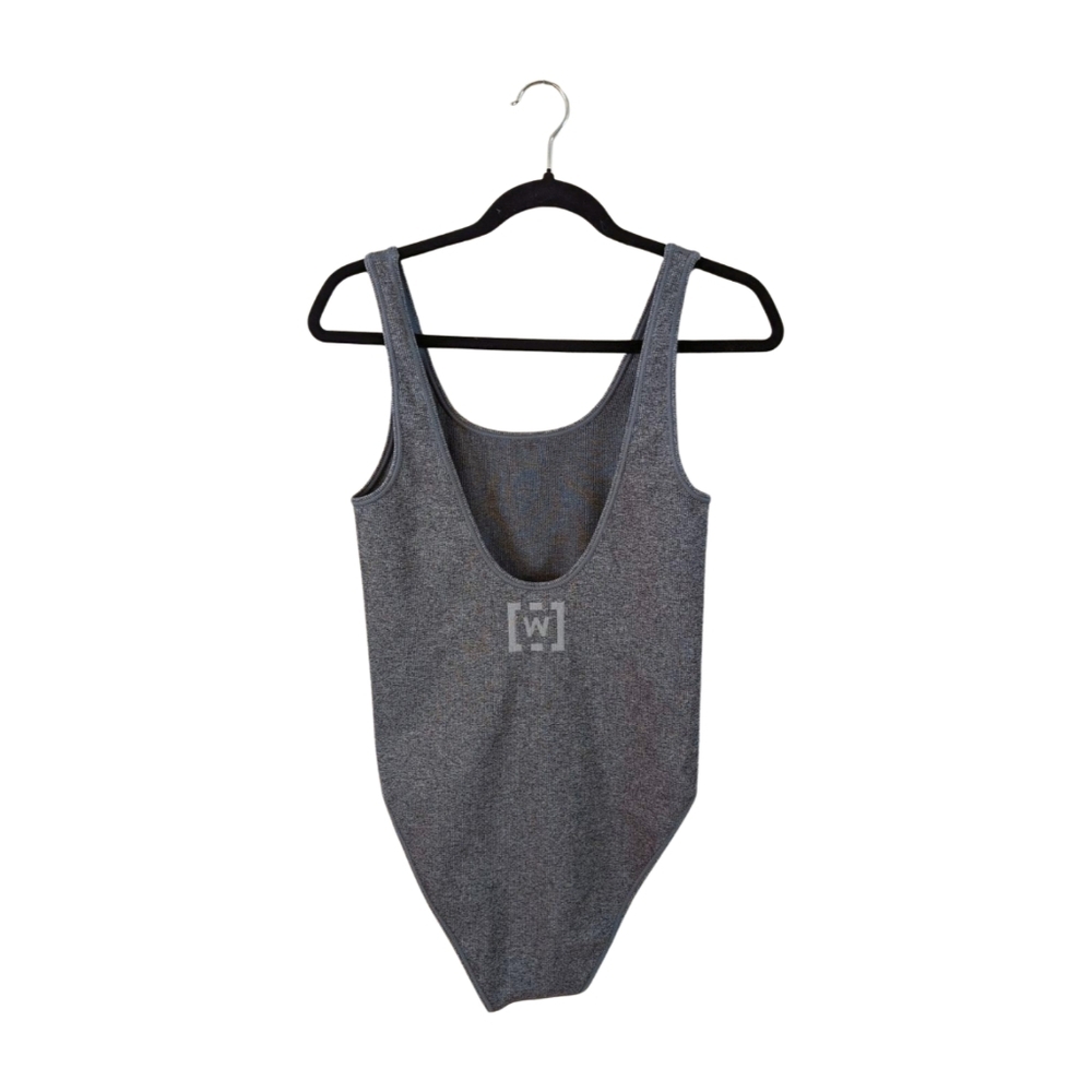 NWT WOLFORD Shaping‎ Athleisure Bodysuit Heathered Gray Size Large - Picture 4 of 11